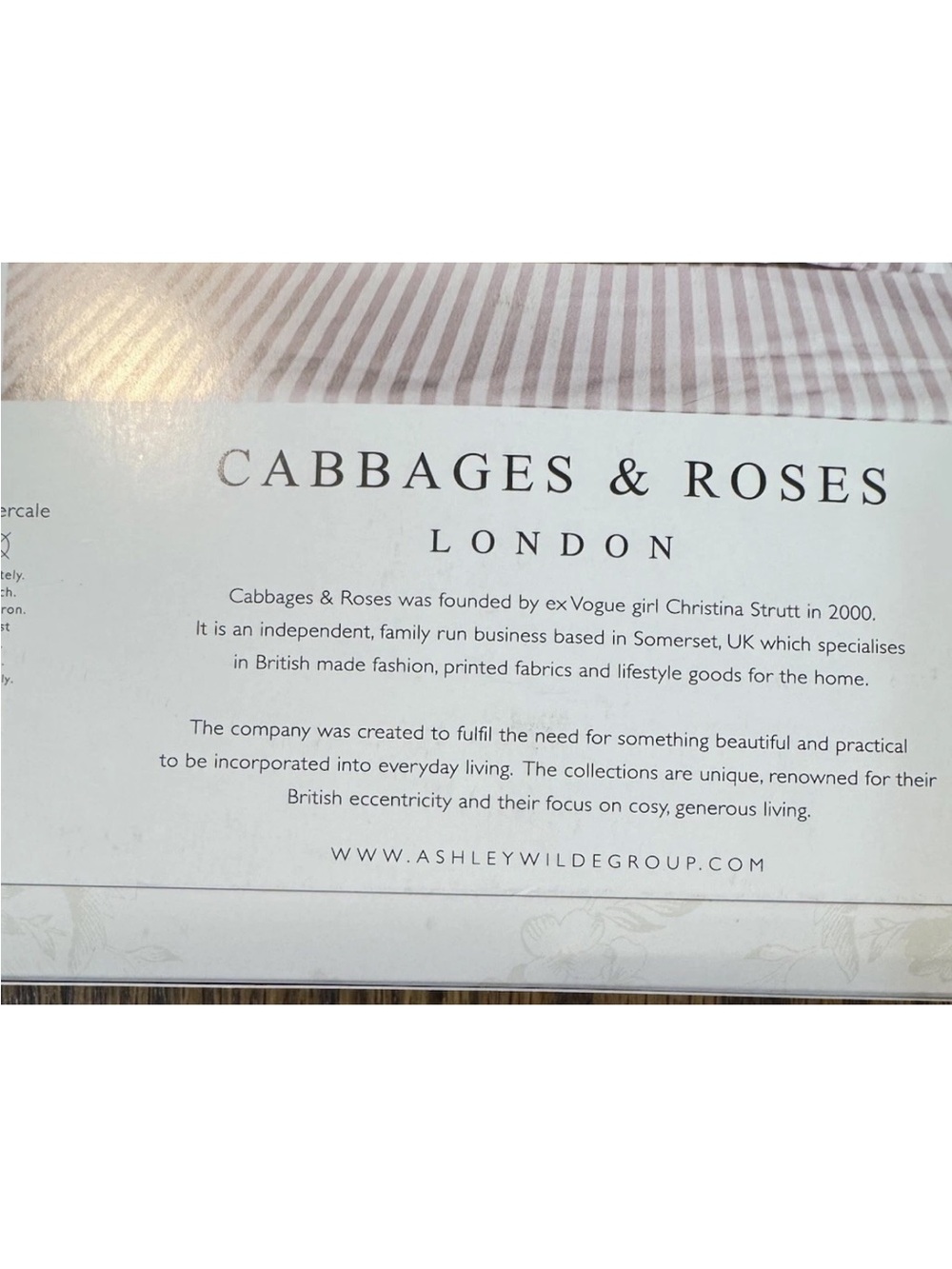 Cabbages & Roses ~ Pink Striped Pillowcase Pair ~ 21" x 28"/200TC ~ 100% Cotton - Picture 5 of 7